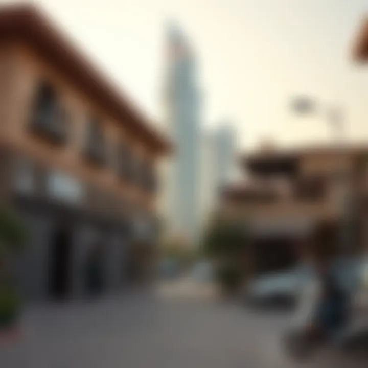 Vibrant neighborhood surrounding Al Salam Tower
