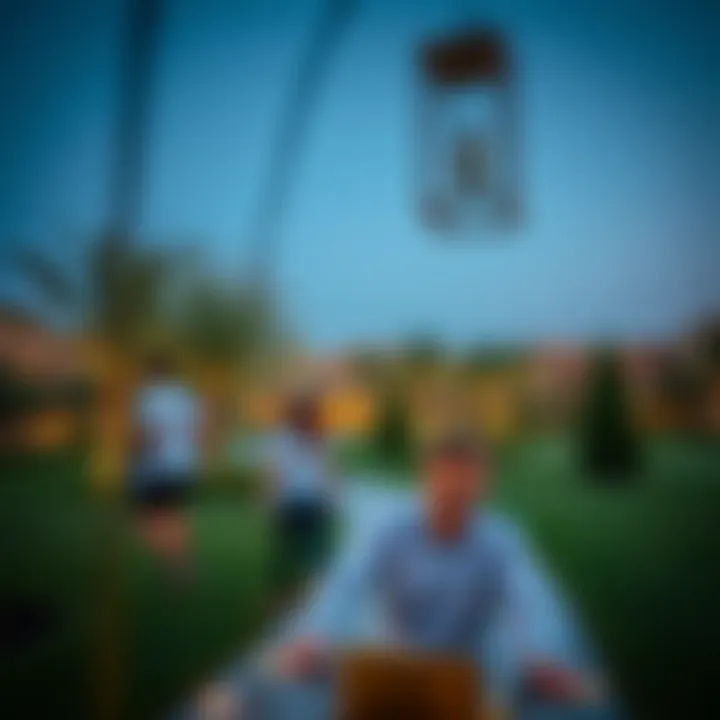 A serene park in Al Shaab highlighting community living