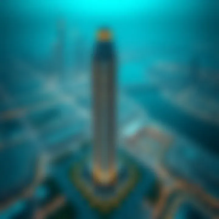 Aerial Perspective of Al Wathba Tower and Surroundings Aerial view of Al Wathba Tower with surrounding skyline and vibrant neighborhood