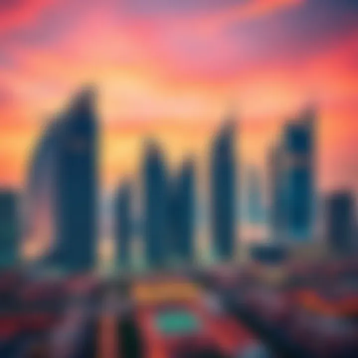 Vibrant city skyline showcasing Dubai's architecture