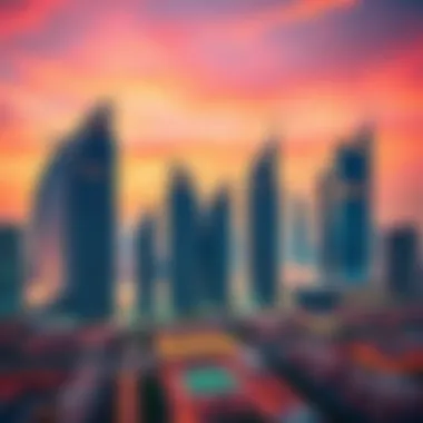 Dubai's Architectural Marvels Vibrant city skyline showcasing Dubai's architecture