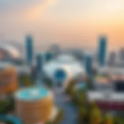 Aerial view of Binghatti Silicon Oasis showcasing its modern architecture