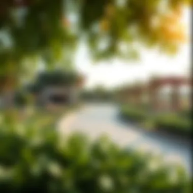 Community amenities in Binghatti Silicon Oasis, including parks and recreational spaces