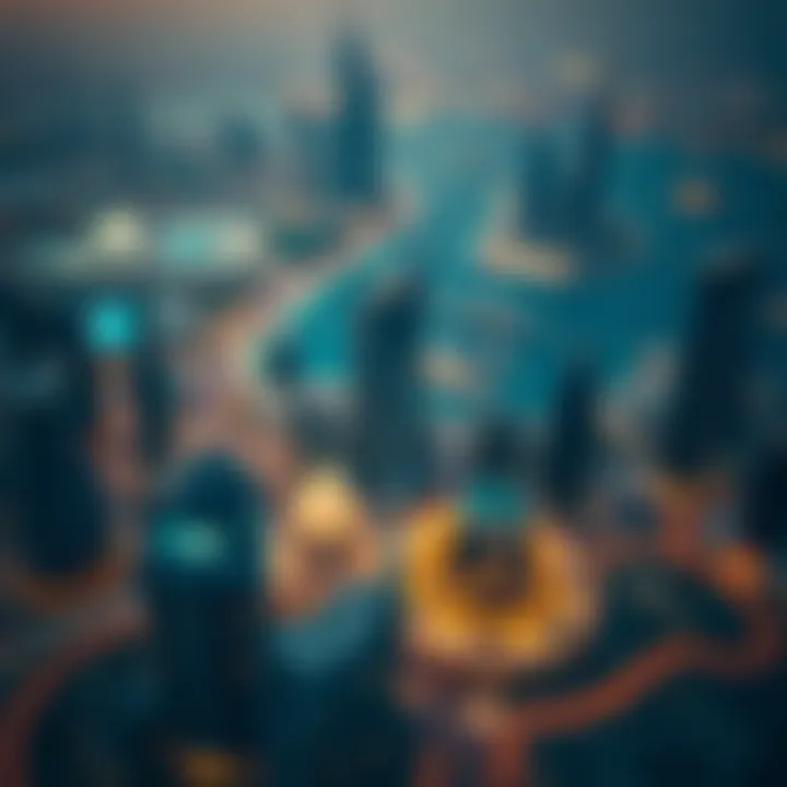 Aerial view of Business Bay showcasing luxury skyscrapers