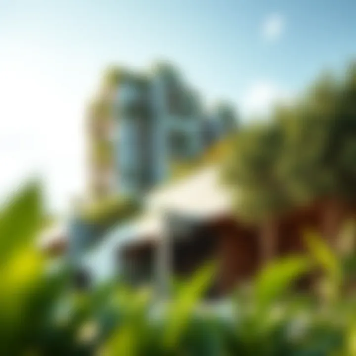 Sustainable building design emphasizing eco-friendly practices and green architecture