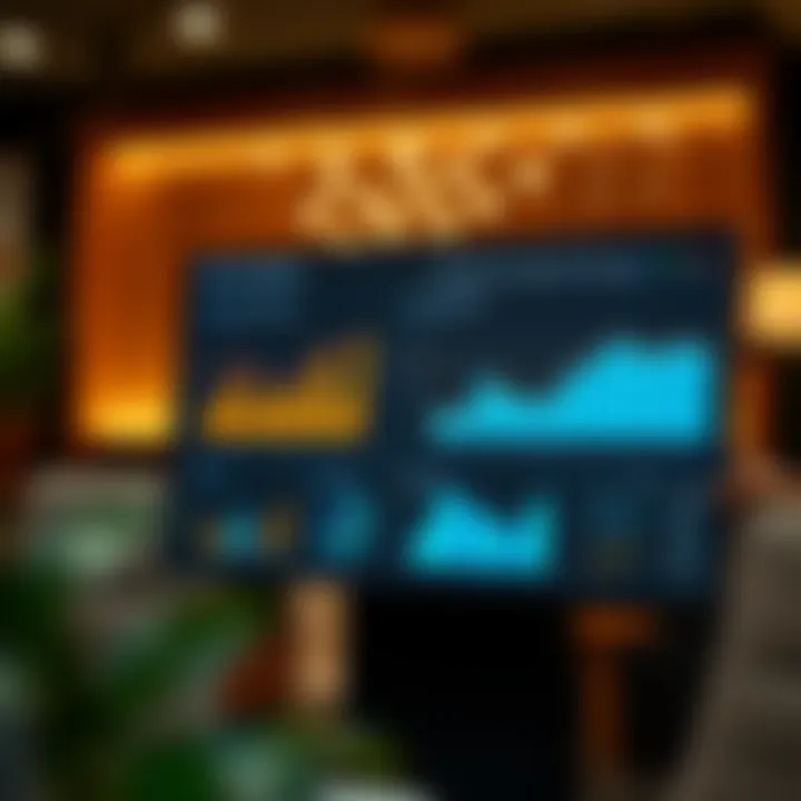 Innovative technology interface displaying real estate analytics and market trends