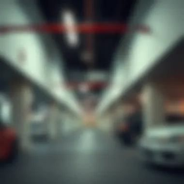 Interior view of a modern parking facility in Al Seef