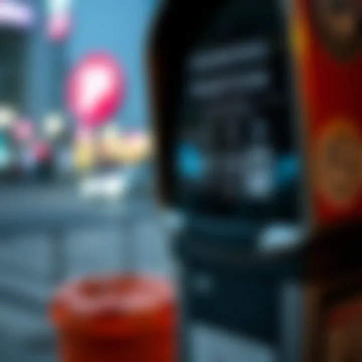 Detail of a parking meter showing payment options in Al Seef