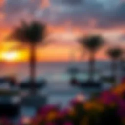 Stunning sunset view over Cove Beach