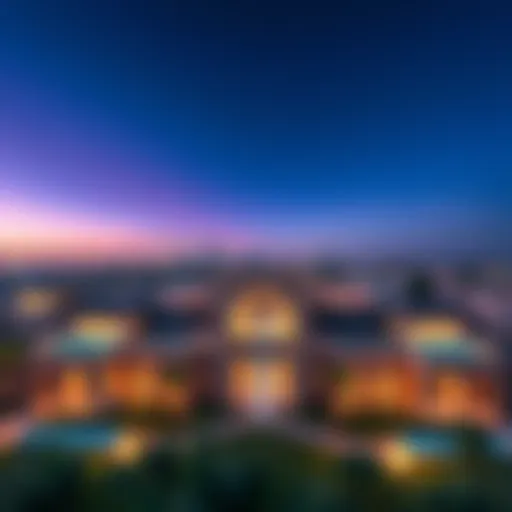 Aerial view of Dar Al-Wasl showcasing its architectural beauty