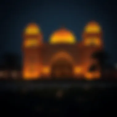 Dar Al-Wasl Illuminated at Night Night view of Dar Al-Wasl illuminated