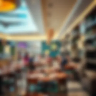 Casual Dining at Dubai Hills Mall Casual dining area with vibrant decor and diverse cuisine offerings