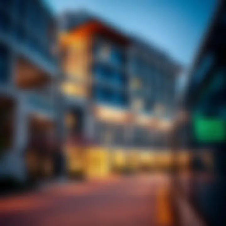 Luxury real estate near a Dubai Metro station