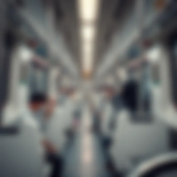 Passengers enjoying a seamless commute on Dubai Metro