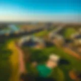 Aerial view of Emaar South Golf Links showcasing luxurious villas and lush greens