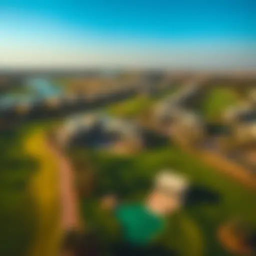 Aerial view of Emaar South Golf Links showcasing luxurious villas and lush greens