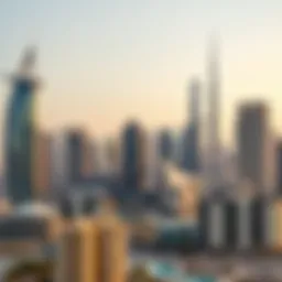 Stunning skyline of Dubai with modern architecture