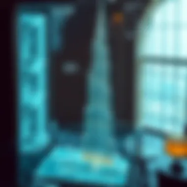 Burj Khalifa Architectural Blueprint Architectural design blueprint of Burj Khalifa