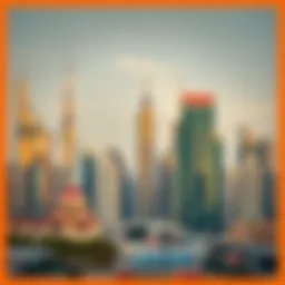 A vibrant skyline of Dubai showcasing modern architecture