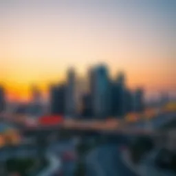 Stunning view of 29 Boulevard skyline at sunset