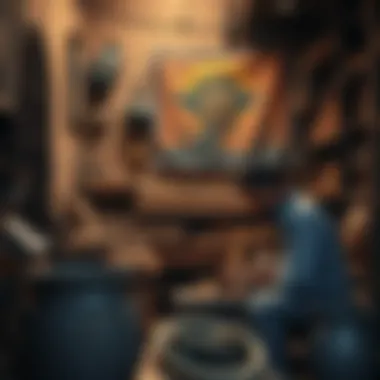 Artisan at work in a cultural workshop, reflecting the artistic heritage of Al Fahidi