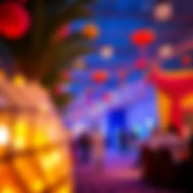 Community event at Al Furjan Club with vibrant decorations and activities