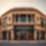 Elegant facade of Al Furjan Club showcasing its architectural beauty