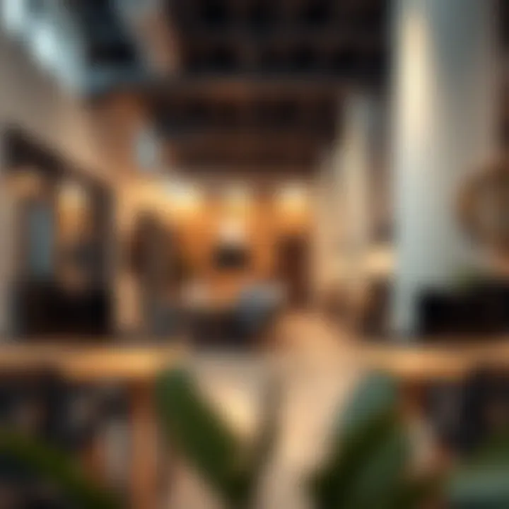 Interior of a co-working space in Al Nahda Business Center demonstrating a collaborative environment