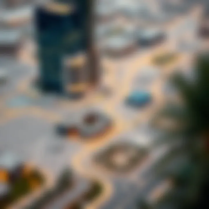 Map highlighting the strategic location of Al Nahda Business Center in Dubai