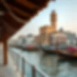 Stunning view of Al Seef waterfront showcasing traditional architecture.