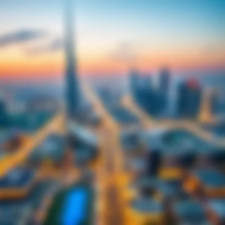 A skyline view of Dubai highlighting upscale real estate