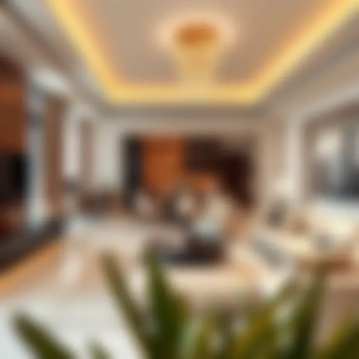 Interior of a luxurious apartment showcasing modern elegance