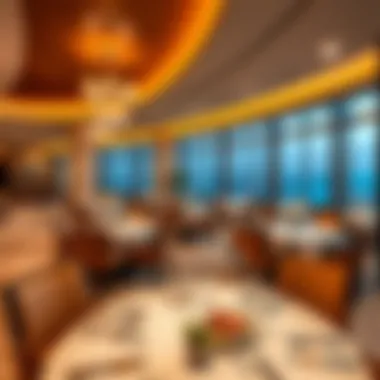 Elegant dining area showcasing gourmet cuisine