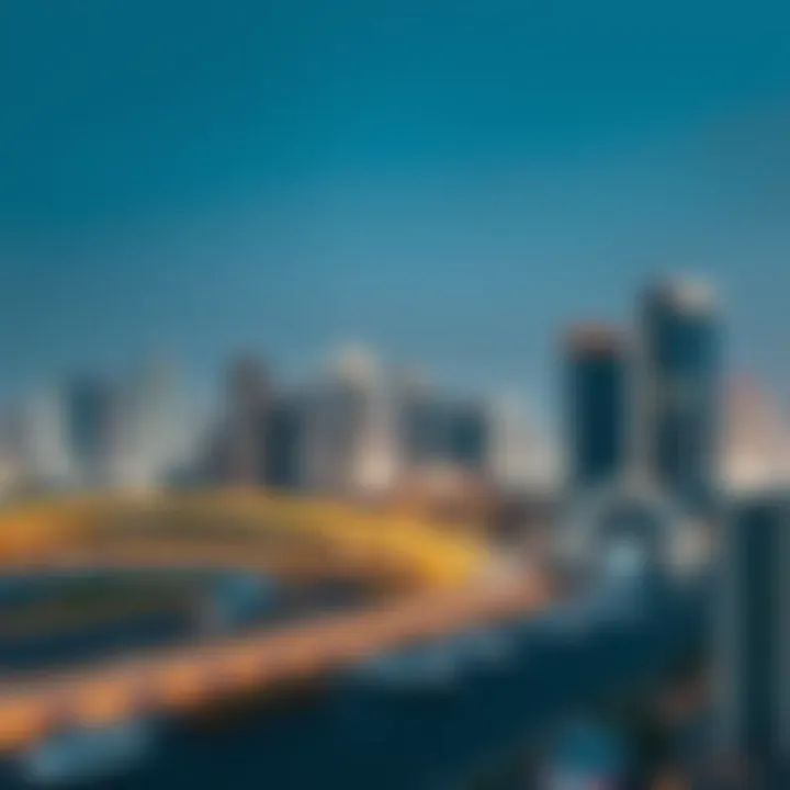 Business Bay Skyline Panoramic view of Business Bay highlighting its skyline