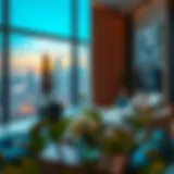 Luxurious Living with Urban Vistas Contemporary luxury apartment with a stunning downtown view