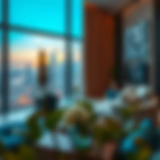 Luxurious Living with Urban Vistas Contemporary luxury apartment with a stunning downtown view