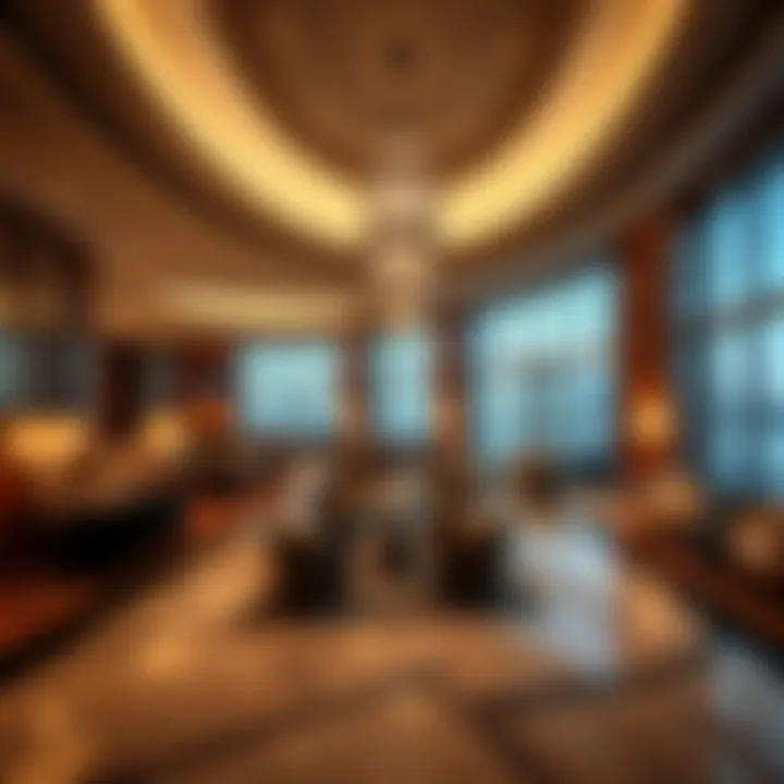 The elegant interior of the Dubai Marina Yacht Club showcasing upscale amenities