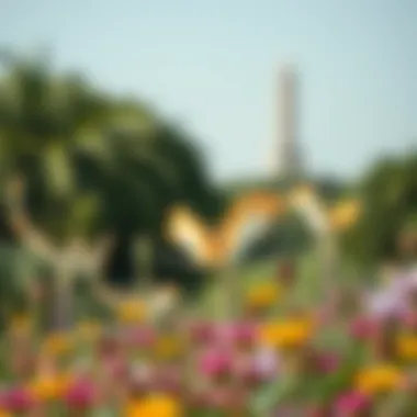 Serene Landscape of Vibrant Flora in the Wild Area Tranquil scene of Dubai's Wild Area with vibrant flora.