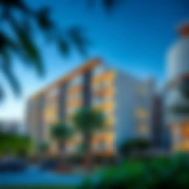 Residential building in Emaar South featuring contemporary design and vibrant community spaces