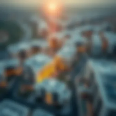 Aerial View of حي الياسمين Aerial view of the luxurious حي الياسمين neighborhood showcasing modern architecture.