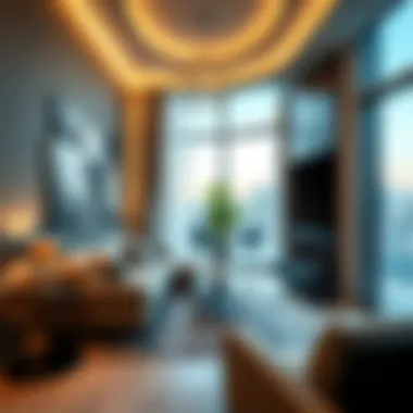 Interior of a modern luxury apartment in Dubai