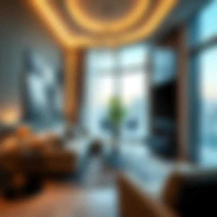 Interior of a modern luxury apartment in Dubai