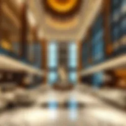Luxurious lobby of Intercontinental Dubai Marina showcasing elegant design