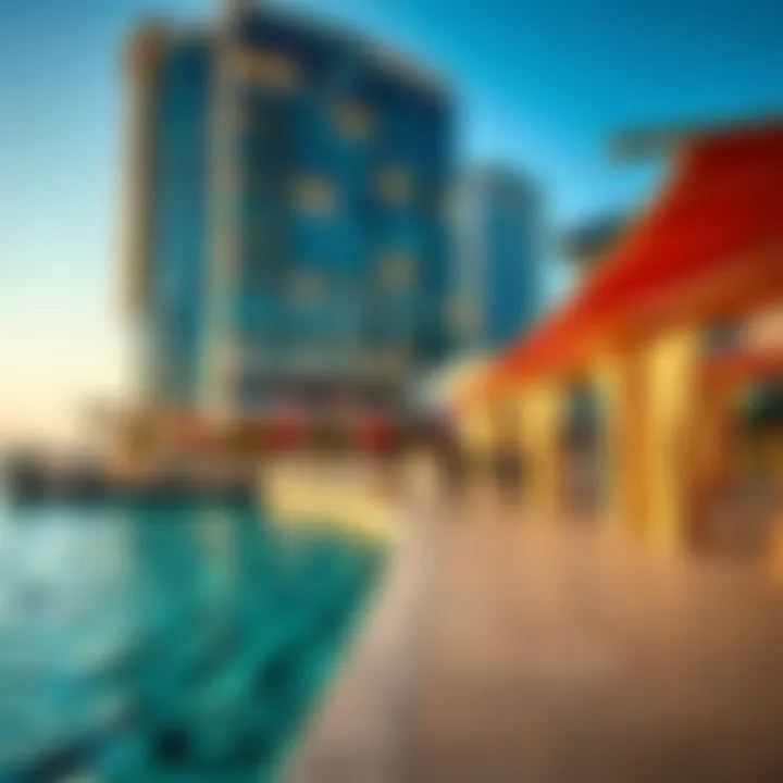 Artistic installations and attractions at JBR Walk enhancing the visitor experience