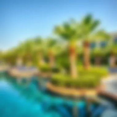 Luxurious amenities and lush greenery of Jumeirah Bay Island