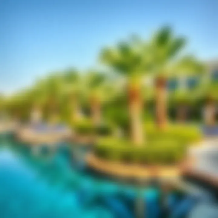 Luxurious amenities and lush greenery of Jumeirah Bay Island