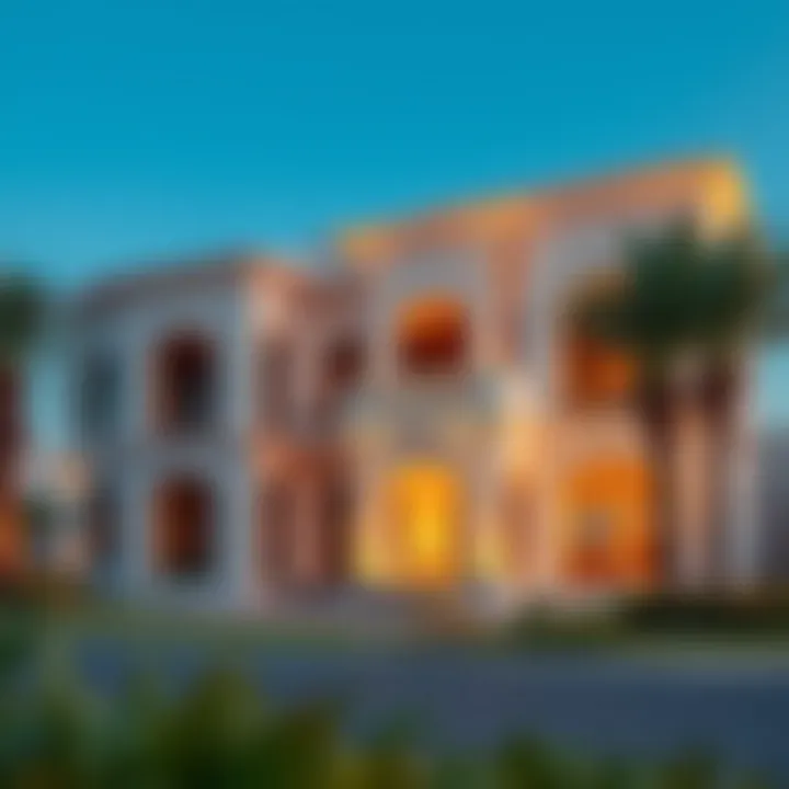 Elegant architectural design of a villa on Jumeirah Bay Island