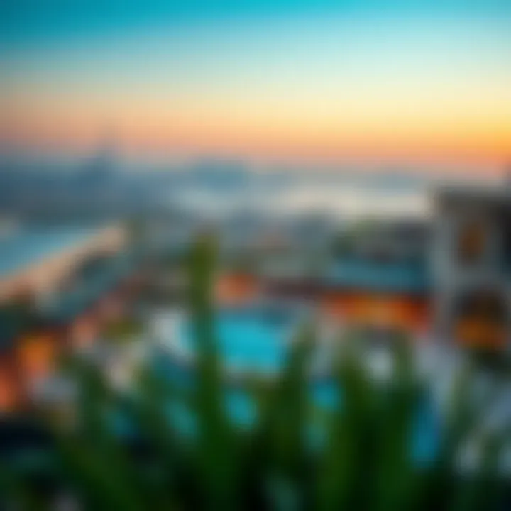 Scenic Views from Dubai's Luxury Villas Panoramic view of a high-end villa in one of Dubai's prime neighborhoods