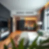 Modern studio room interior in Mirdif