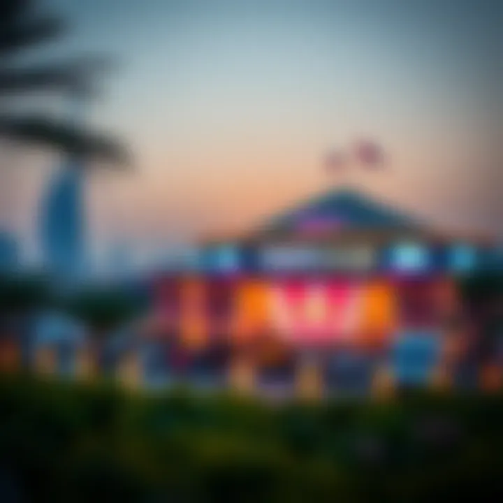 Dubai's Premier Entertainment Venue A scenic view of a renowned entertainment venue in Dubai